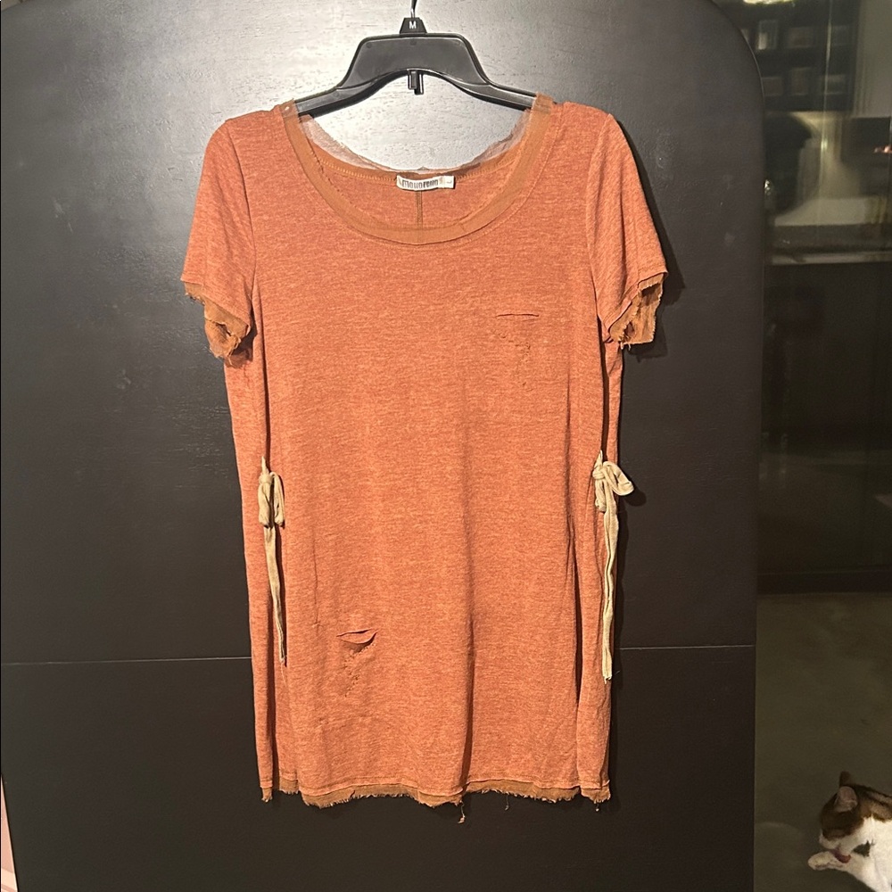 Monoreno Burnt Orange Short Sleeve Top
